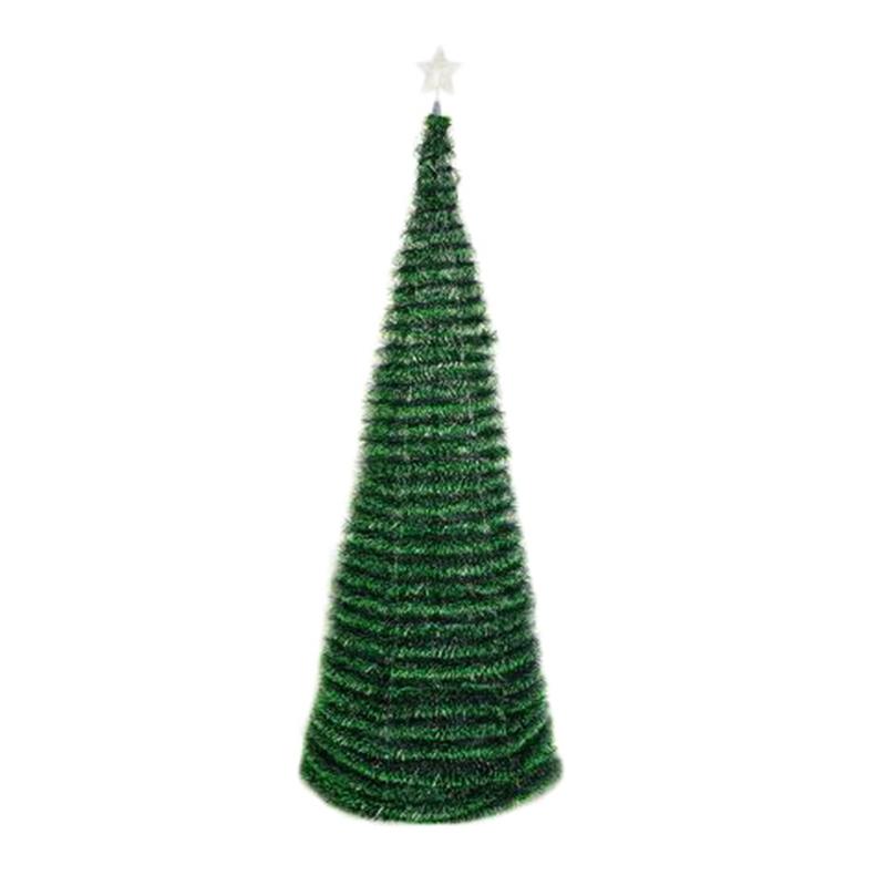 

1.5M PVC Foldable Christmas Tree with Tree Top Star Point Control Led Copper Wire Light 244LED
