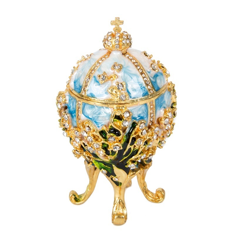 

FLETCHER Brand Metal Exqusite Small Faberge Egg for Home Decoration 201212