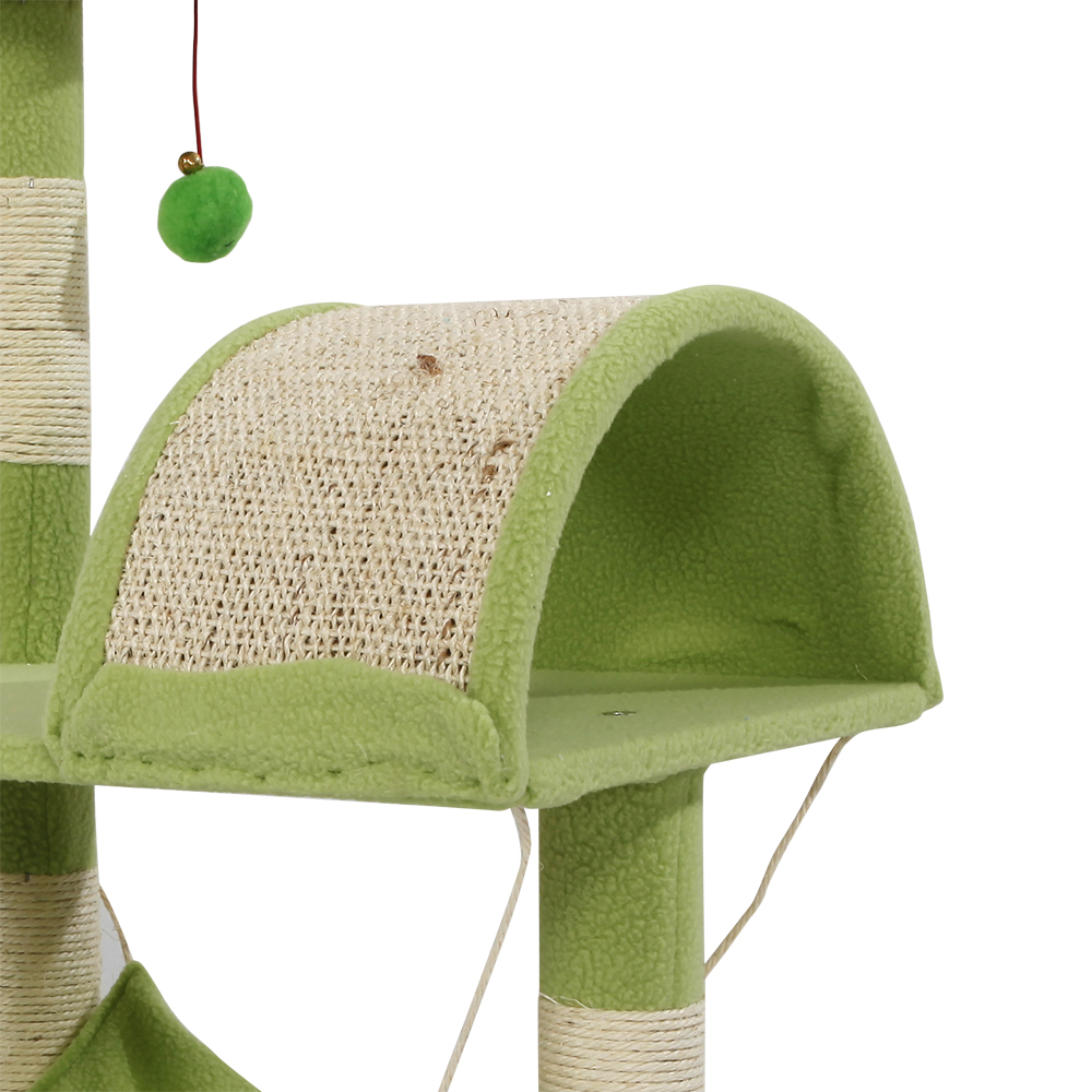 

m51 28" stable cute sisal cat climb holder cat tower lamb green sisal rope winding thickened support avoid any shake