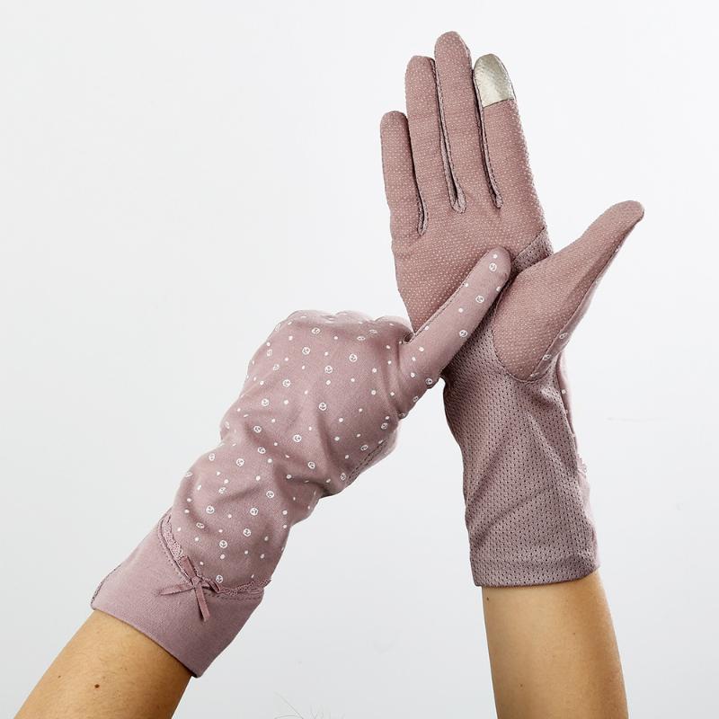 

New Spring and Autumn Mid-length Anti-ultraviolet Gloves Spot Cycling Anti-skid Touch Screen Thin Sunscreen Gloves