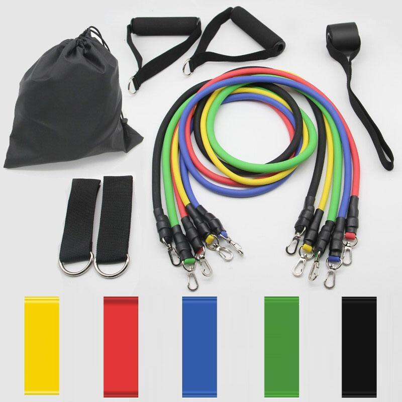

11pcs/Set Pull Rope Fitness Yoga Rubber Loop Tube Latex Tubes Exercises Resistance Bands Excerciser Body Training Workout1