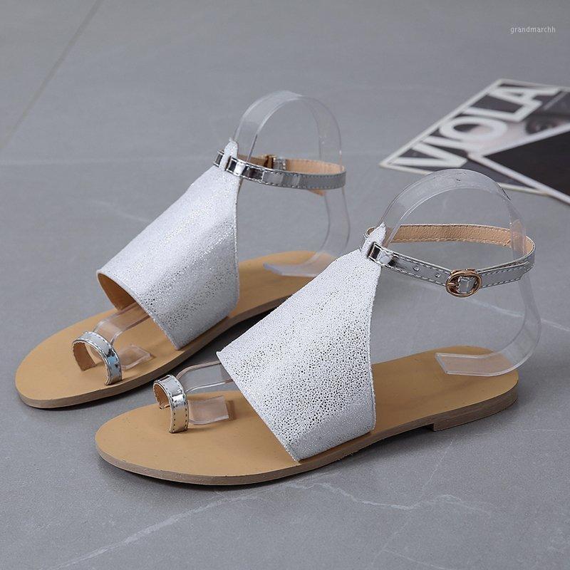 

Women's Shoes 2020 New Casual Sandals Flat European and American Toe Women's Shoes Large Size 35-42 Sandals1, Black