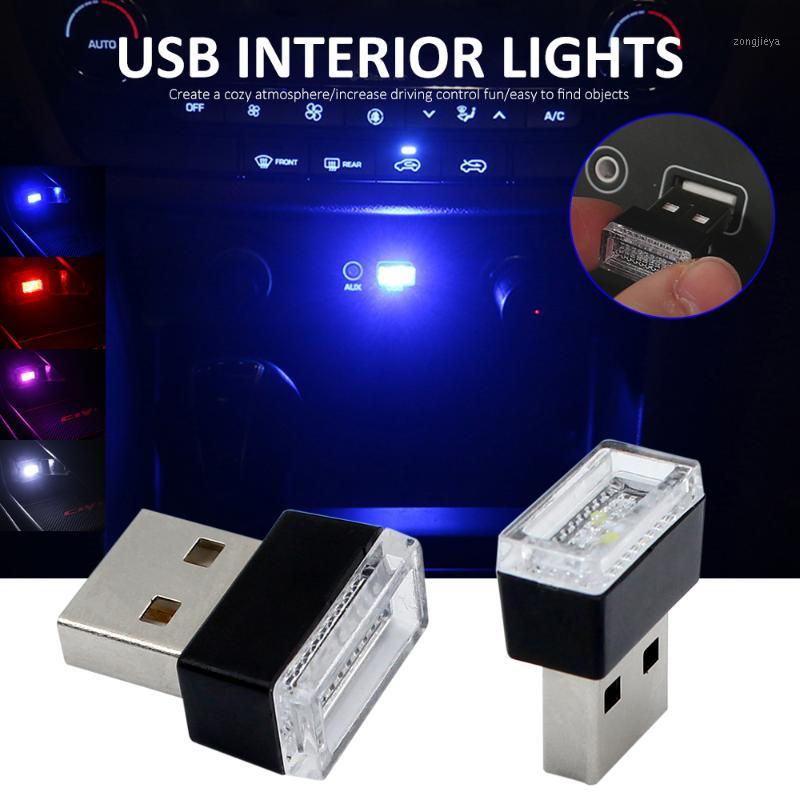 

Car LED Atmosphere Lights USB Decorative Lamp Emergency Lighting Universal Portable Plug and Play Red Blue White Pink DC 5V 2pcs1