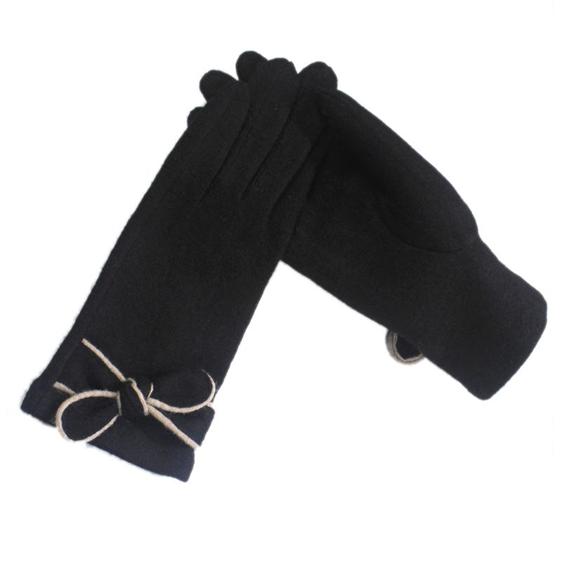 

Five Fingers Gloves Winter Style Women Short Fashion Warm Ladies Cashmere Driving Full Finger Mobile Touch Screen Luxury Wool