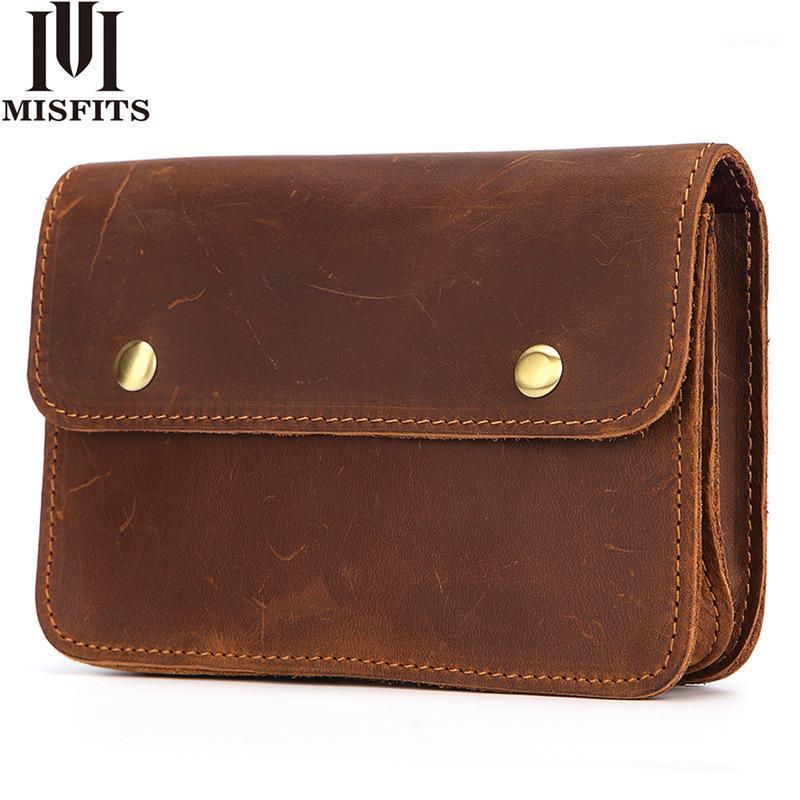 

Men's Waist Bag Leather Male Fanny Pack Belt Bag man Belt Shoulder Bags for Men Travel Waist Pack1, Brown