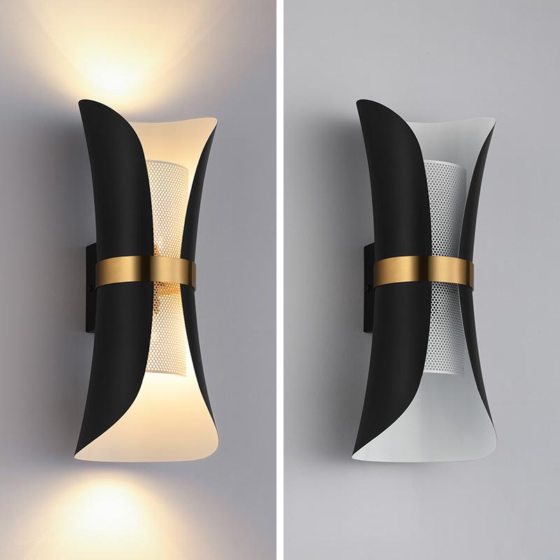 

FKL Nordic Minimalist Wall Lamp Living room TV Background Study Bedroom Bedside Wall Decoration LED Light Gold Lamp