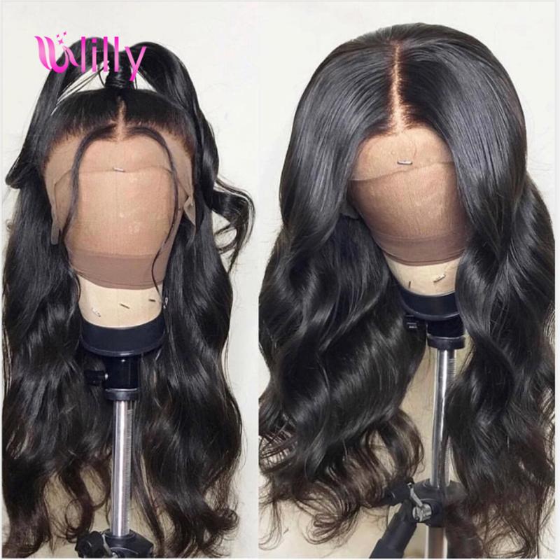 

13x4 Body Wave Frontal Wig 4x4 Closure Wig Human Hair Wigs Body Wave Pre Plucked Bleached Knots Peruvian 10-30Inch, 4x4 lace wig