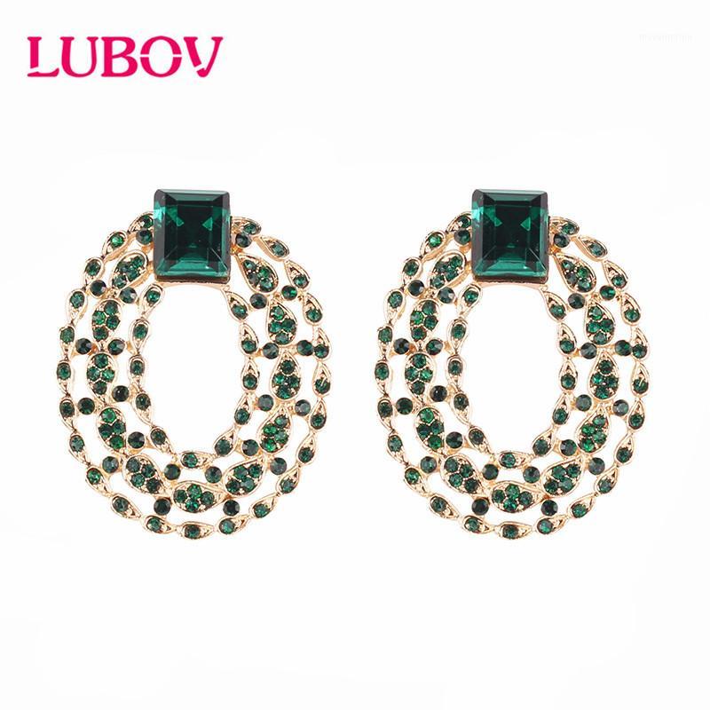 

European American Style Multi Color Rhinestone Geometric Stud Earrings Unique Face Design Women Piercing Earrings Christmas Gift1