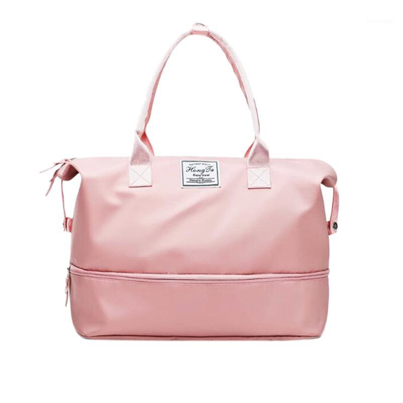 

Sports Gym Fitness Dry Wet Separation Yoga Bag Travel Handbags For Shoes Women The Shoulder Sport Luggage Pink1, Pink color