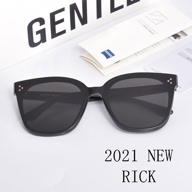 

2021 Women Men Oversized Sunglasses Korea Gentle RICK Sunglasses Star Sunglass Fashion Lady Vintage Luxury Package1