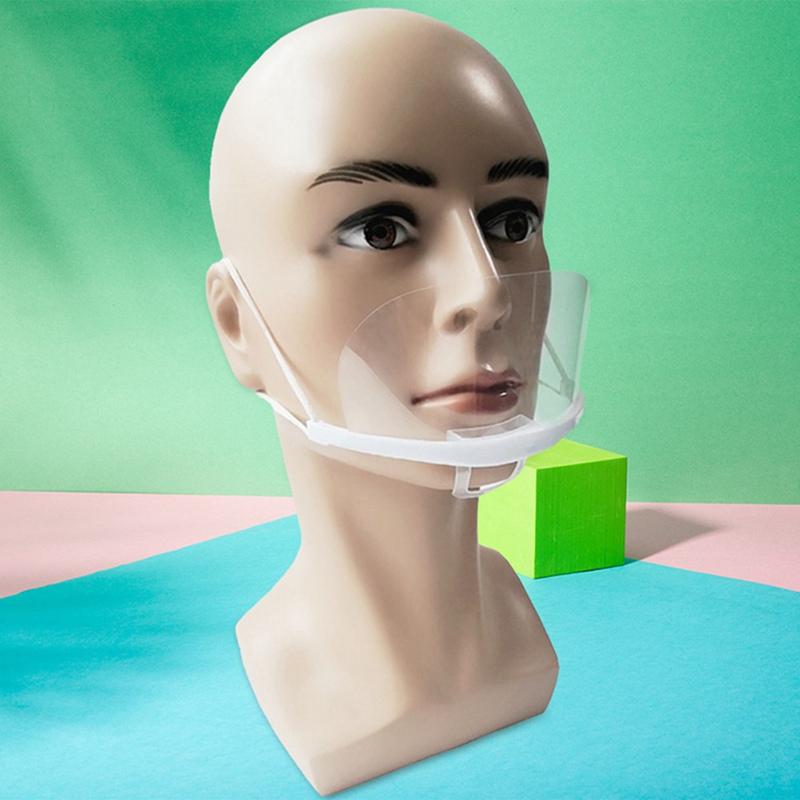 

Plastic Anti-fog Transparent Masks Kitchen Restaurant Chef Mask Against Droplets Mouth Face Mask Catering Health Care