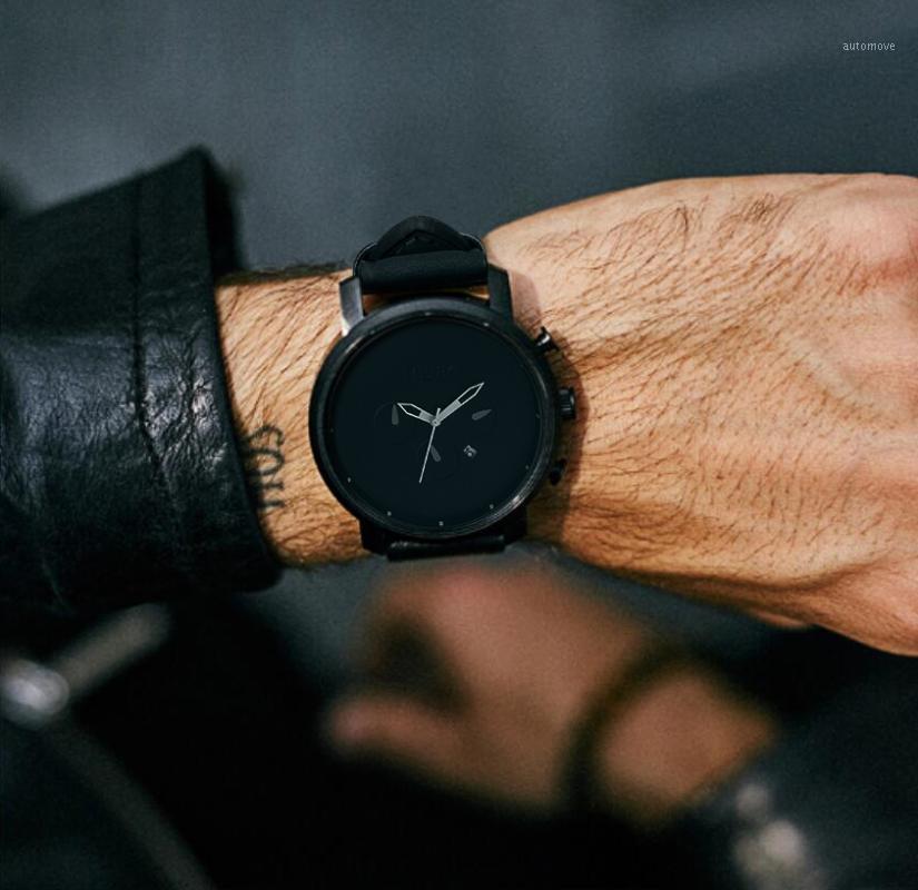 

2018 Leather Business Quartz Watches Men Top Sport Casual Calender Wrist Watch Relogio Masculino clock1, White