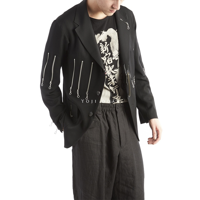 

2021 New S-6xl!! 's From Men's Zip-up Design Jacket Small Public Suit Industry Heavy Motorcycle Jacket. EPX6, Black