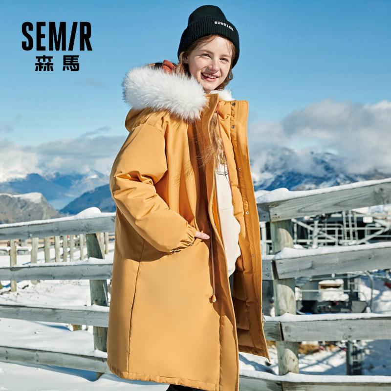 

2020 winter new long parker down jacket women loose windproof big fur collar long winter jacket coat for woman, Black