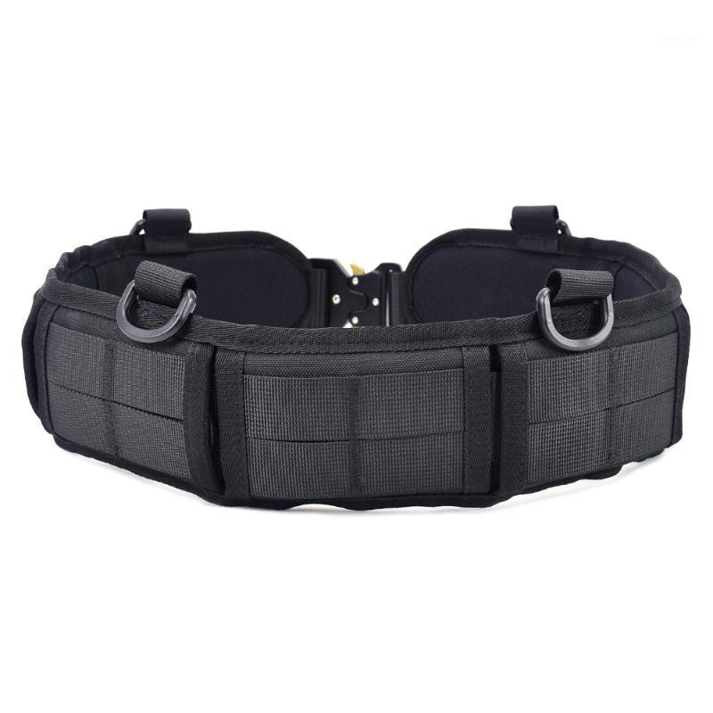 

Tactical Molle Belt Set Adjustable Waist Support Band Outdoor Paintball Combat Hunting CS Nylon Waistband Belts1, Black