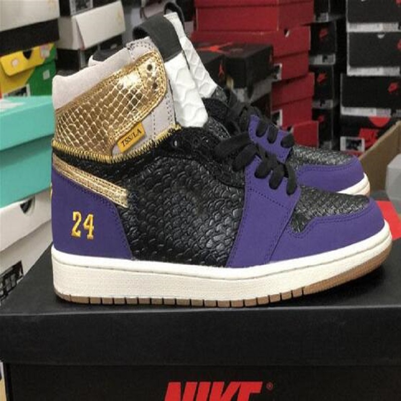 

2021 High Shoe Surgeon Union x 1 1s Og Serpentine Black Purple Gold Mens Basketball Shoes Shoe Athletic Sports Sneakers Size 39-46, Color 1