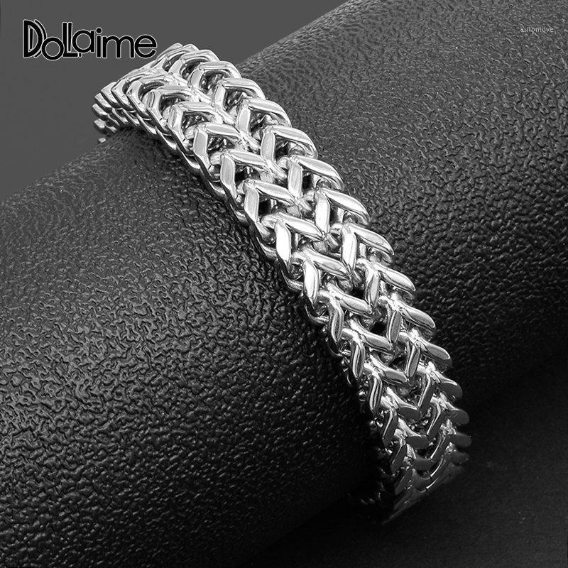 

Dolaime Party summer Fashion Men Stainless Steel Silver Color Arrow Pattern Lobster Clasp Bracelet BS1151