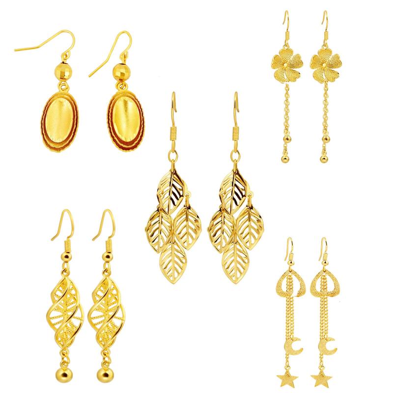 

VAMOOSY Original 24K Gold with Pure Copper Earing for Women Piercing Clip on Earrings Women Ear Cuff Wedding Jewelry Mother Gift