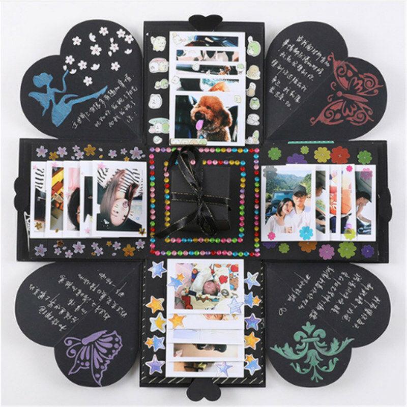 

US DIY Photo Surprise Explosion Box Folding Handmade Memory Scrapbook Gift