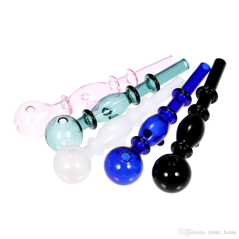 

Transparent Tobacco Smoking Pipe Glass Oil Burner Pipe Glassware Herb Hookah Cigarette Shisha Tube Smoking Pipes