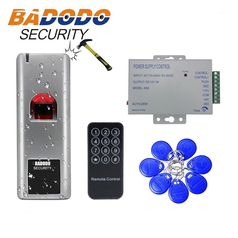 

12V 3A power adapter 10 tags waterproof Biometric Fingerprint RFID reader 125KHZ EM IC 13.56mhz Door lock Access Control System1