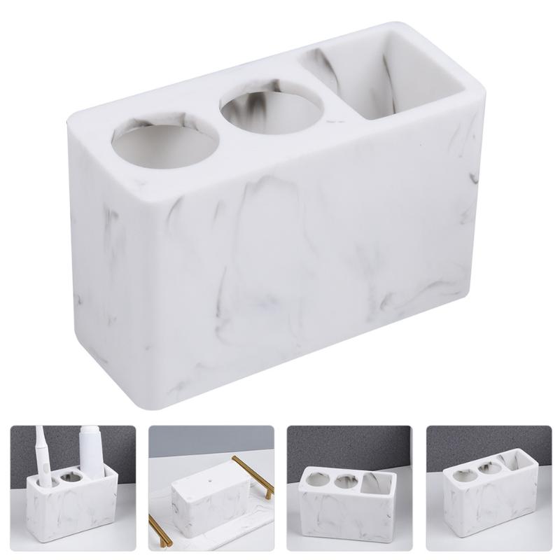 

Marbling Electric Toothbrush Holder Resin Toothbrush Toothpaste Storage Rack