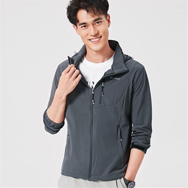 

WWKK New Mens Womens Quick Dry Hiking Jacket Sun UV Protection Coats Outdoor Sports Fishing Skin Jackets Waterproof Hooded Coat1, Khakiy(men)