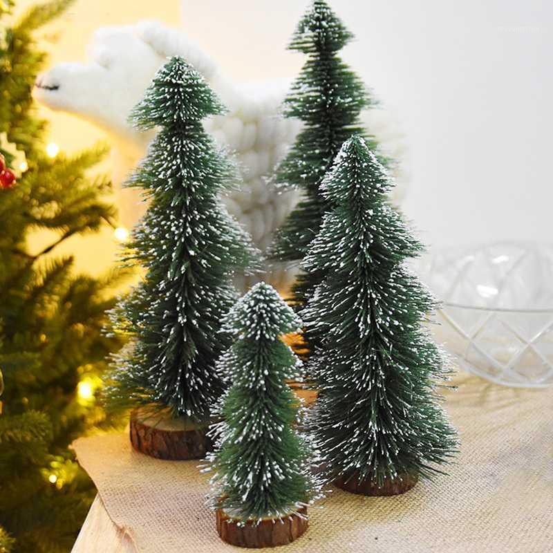 

Mini Flocking Christmas Tree Table Decorative Simulation Greeting Pine Tree Autumn Garden Decor1
