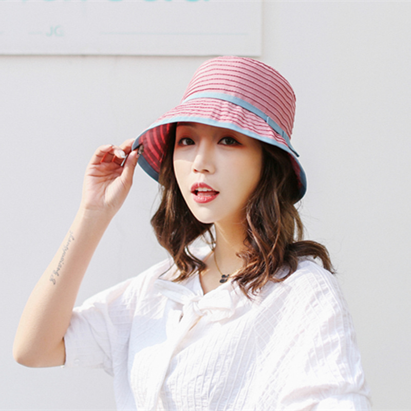 

Fashionable Female Summer Beach Shoes Hat Sun Hats Fold UV Protection Panama cap