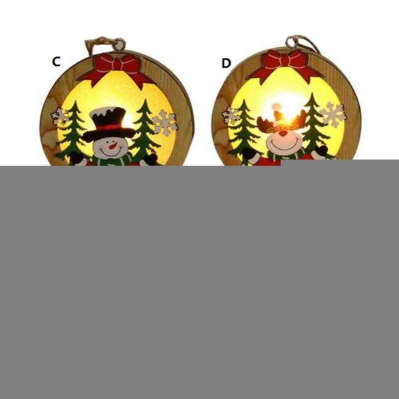 

Innovative Luminous Christmas Tree Pendant Wooden LED Ornament Holiday Decoration for Window Christmas Tree Living Room1