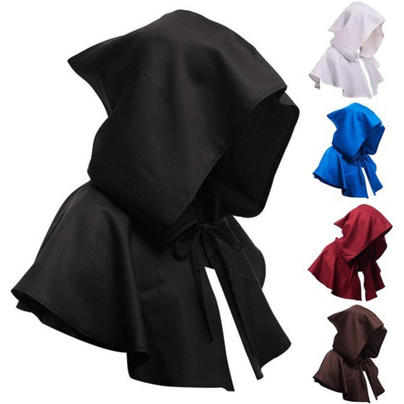 

New Halloween Costume Death Cloak Medieval Cloak Adult Group Mantle Hat Halloween Carnival Witch Wizard Friar Priest Cosplay