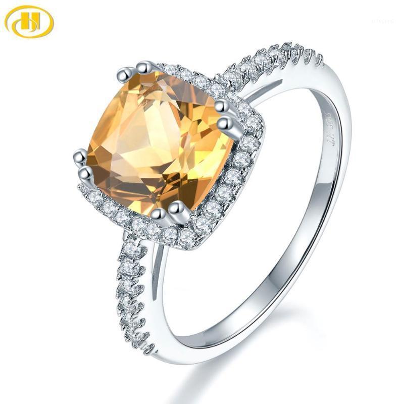 

Cluster Rings Hutang Citrine 925 Silver Engagement Ring For Women Genuine Yellow Gemstone Sterling Fine Elegant Classic Jewelry1
