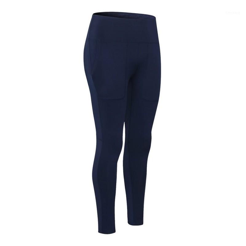 

Women' Quick-Dry High-Stretchy Leggings Fashion Color Block Pants With Pocket Sports Pants High Waist Fitness Running1, Black