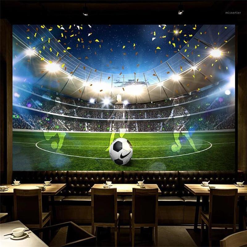 

Custom HD Huge Football Field 3D Photo Wallpaper World Cup Scene Reproduction Mural Industrial Decor Background Wall Paper 3D1, As pic
