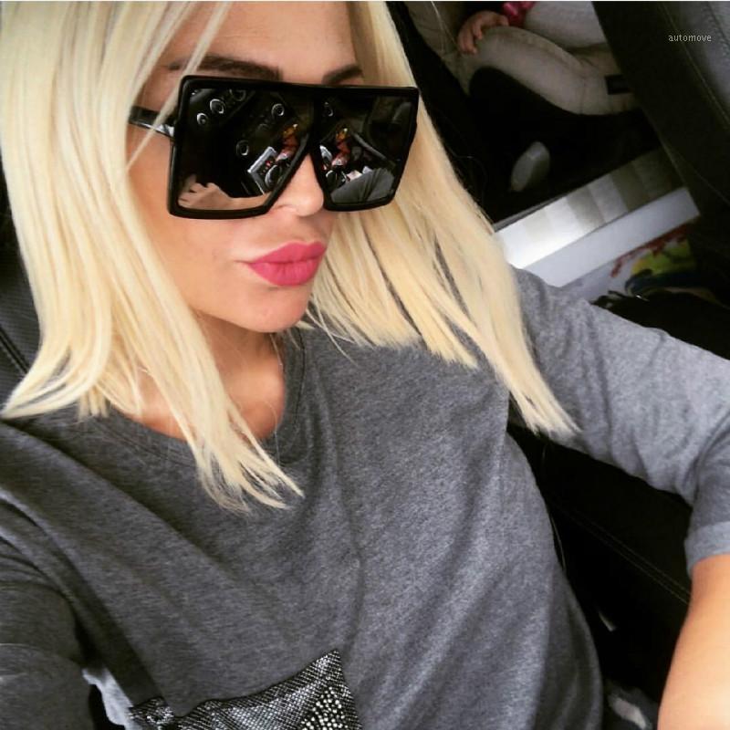 

European and American Fashion Big Frame Sunglasses Female Trend PC Frame Sunglasses Street Shooting Wild Lady 18061