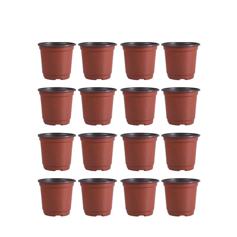 

30/50/100PCS Plastic Flowerpot Breathable Garden Plants Flower Pot Succulents Flower Pot Basin Pot - Diameter 150/120/100/90mm C1115