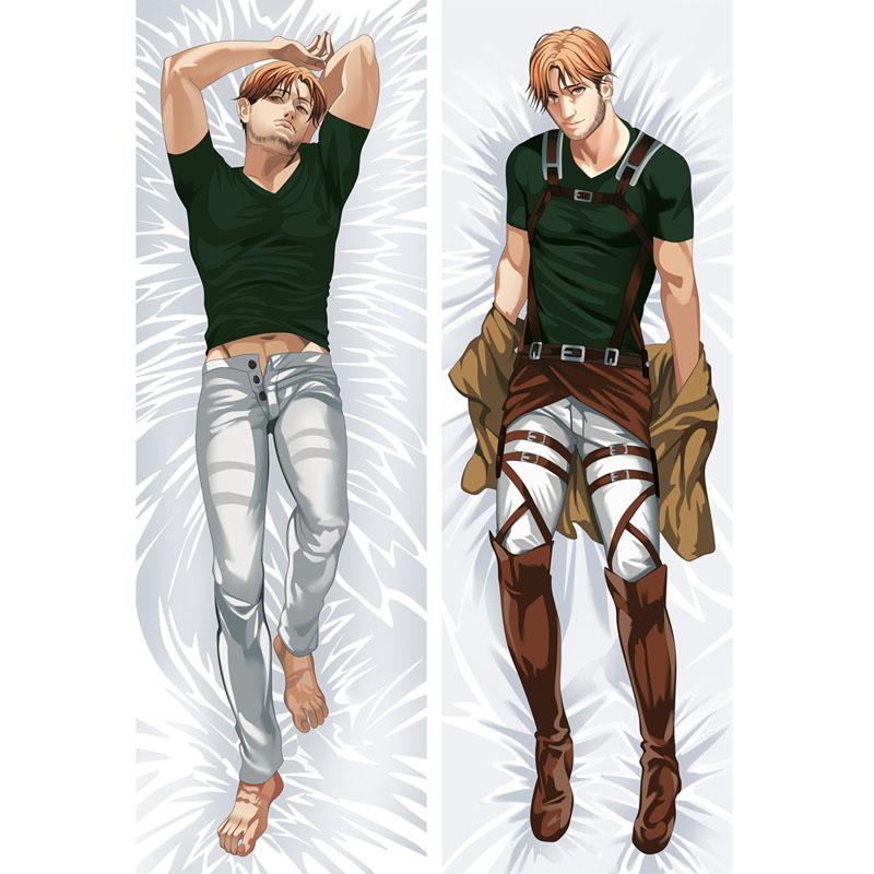 

Japanese Anime Attack on Titan Mike Zacharias BL Dakimakura Body Bedding Pillow Cover Fujoshi Otaku Cosplay Huggable Pillowcase Pillow Case