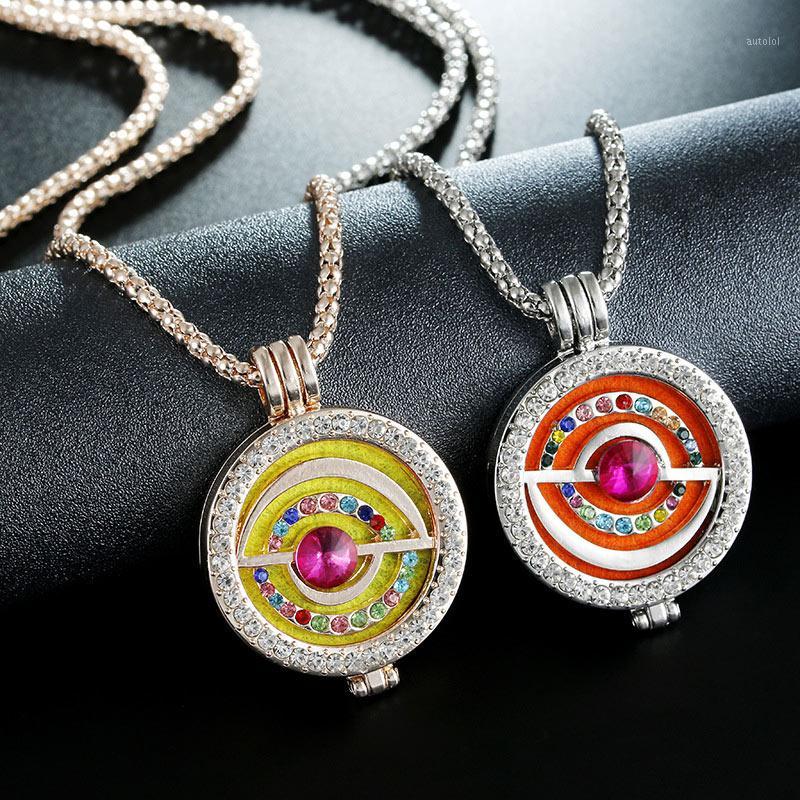 

Necklace Zinc Essential Oil Clavicle Chain Rhinestone Pendant Necklace for Women Party CX171