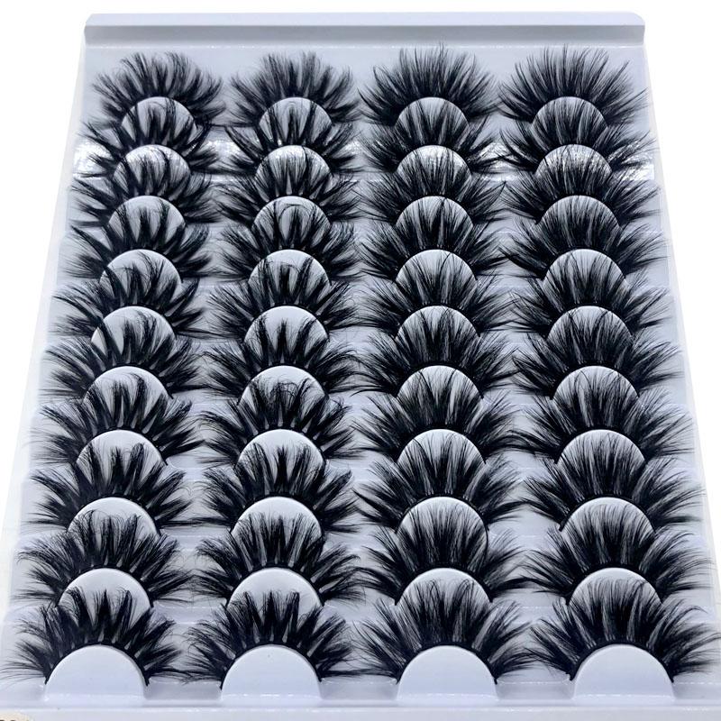 

20 Pairs Beauty lashes Natural False Eyelashes Fake lashes long Makeup 3D Mink Eyelashes Eyelash Extension Mink