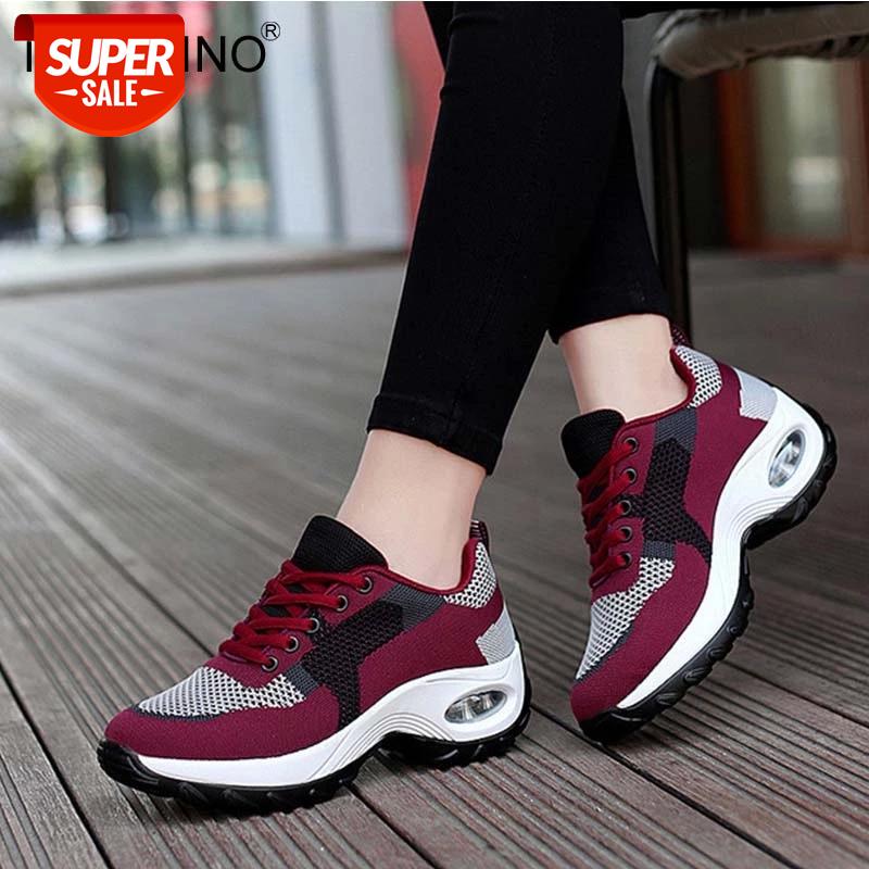 

Women Vulcanize Shoes Ladies Sneakers Autumn Breathable Mesh Flats Platform Slip On Casual Ladies Fashion Walking Shoe New #nI4f, Beige