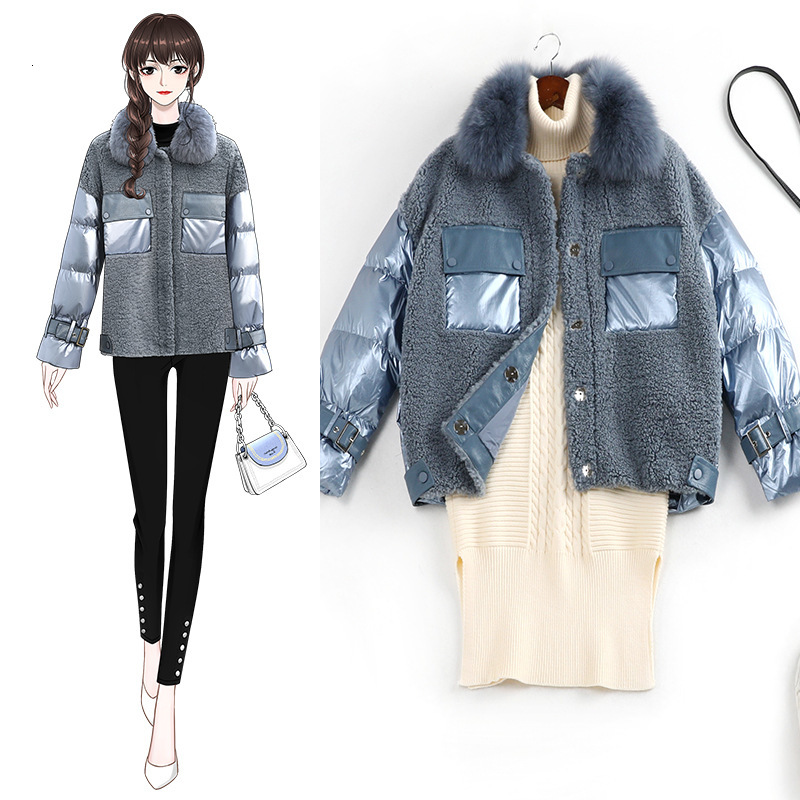 

Large Cotton Jackets Parka 2021 Winter Down Jacket Woman Plus Size 00l6, Blue