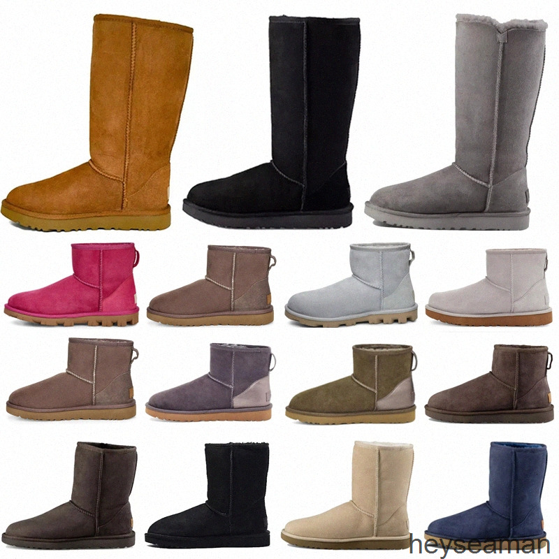 

Boots Designer classic short shoes bailey bow tall button triplet Australia womens women boot winter snow Australian fur furry bowknot 4N8U, B 9