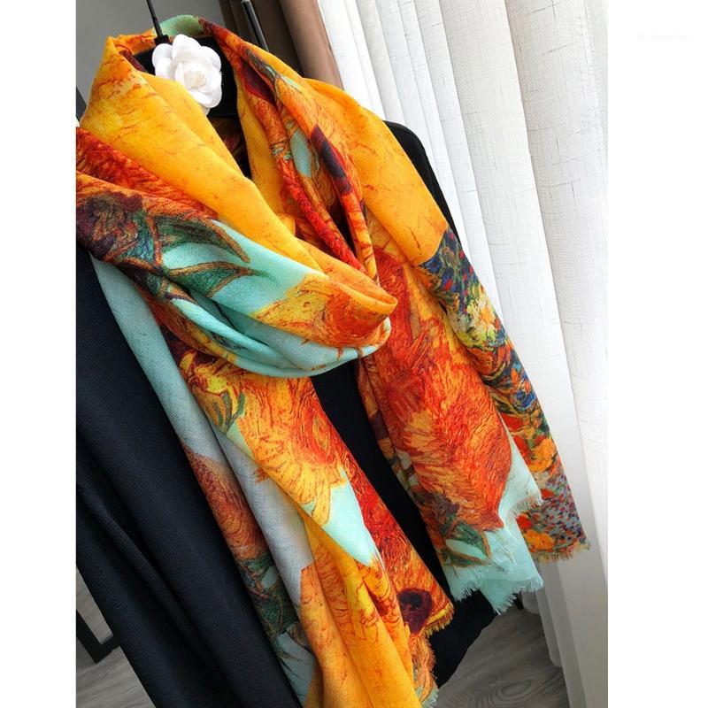 

2020 Women 100% Cashmere Scarf Winter Scarves Wraps 200*100cm1