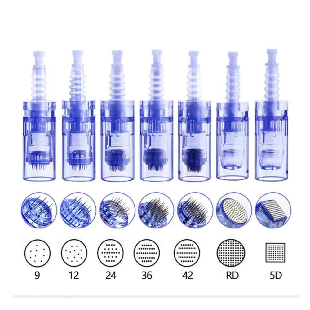 Dr. Pen A6 Bayonet Needle Cartridge for Electric Derma Pen Microneedling MTS Skin Care 9/ 12/ 36/ 42/ Nano Tattoo PMS 1/3/5/7pin-image-753820016
