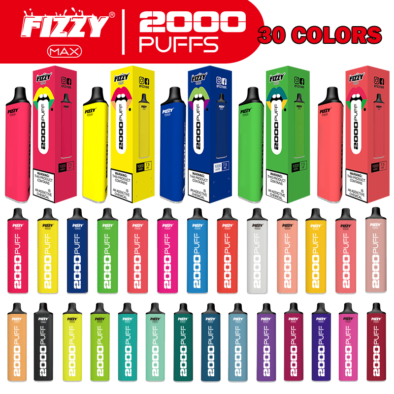 

high quality original Disposable Vape Pen E Cigarette fizzy max 2000 puff E Cig Vape free shipping