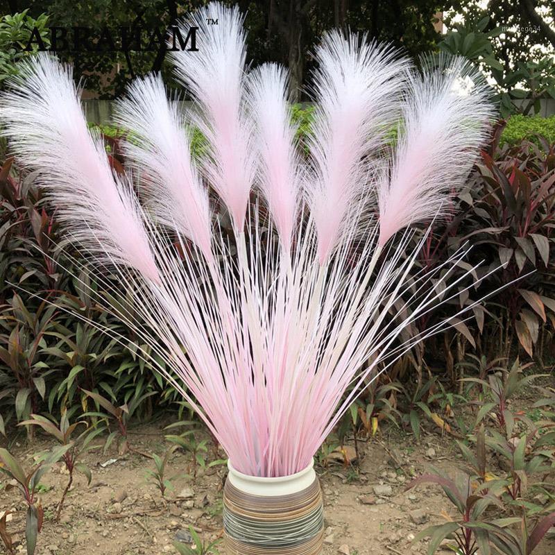 

80cm 3 Heads Large Artificial Reed Tree Branch Plastic Plants Fake Onion Grass Wedding Flower White Foxtail Grass For Home Decor1