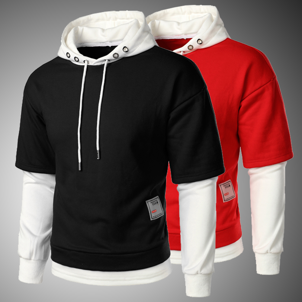 

Casual Hoodie Men Streetwear 2020 New Fashion Hooded Sweatshirts Spring Autumn Long Sleeve Hoodies Mens Clothes, Dsb361-030 black