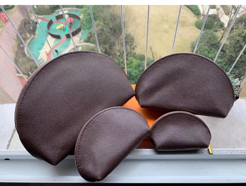 

FREE SHIPPING 4pcs brown Women cosmetic bags organizer makeup bag travel pouch make up bag ladies cluch purses organizador toiletry bag, With brand logo
