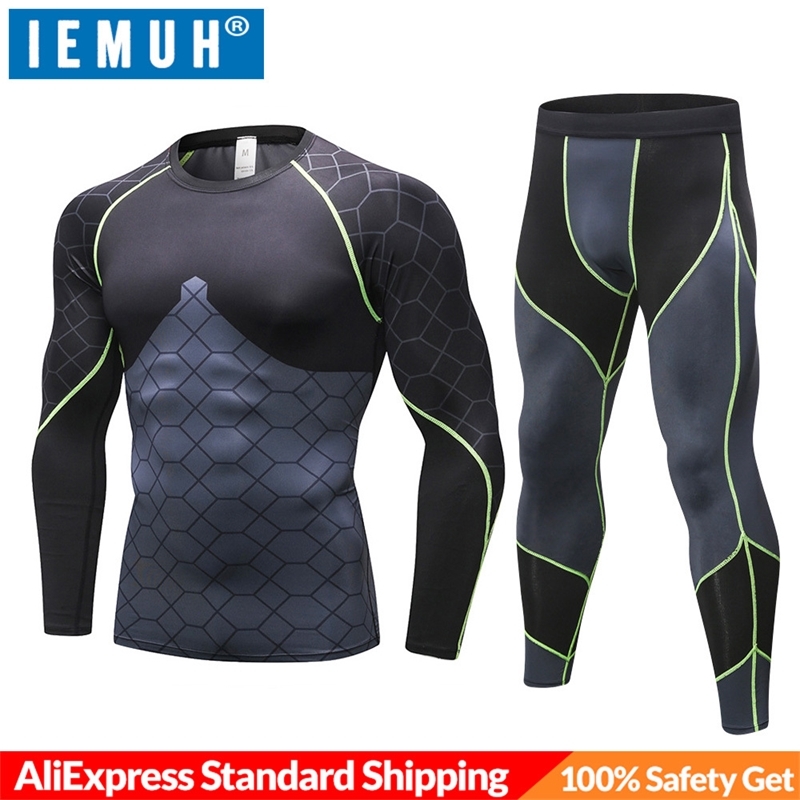 

Winter Men Long Johns Thermal Underwear Sets Quick Dry Anti-microbial Stretch Men's Thermo Underwear Male Warm Fitness Gift 201126, Black gray pant