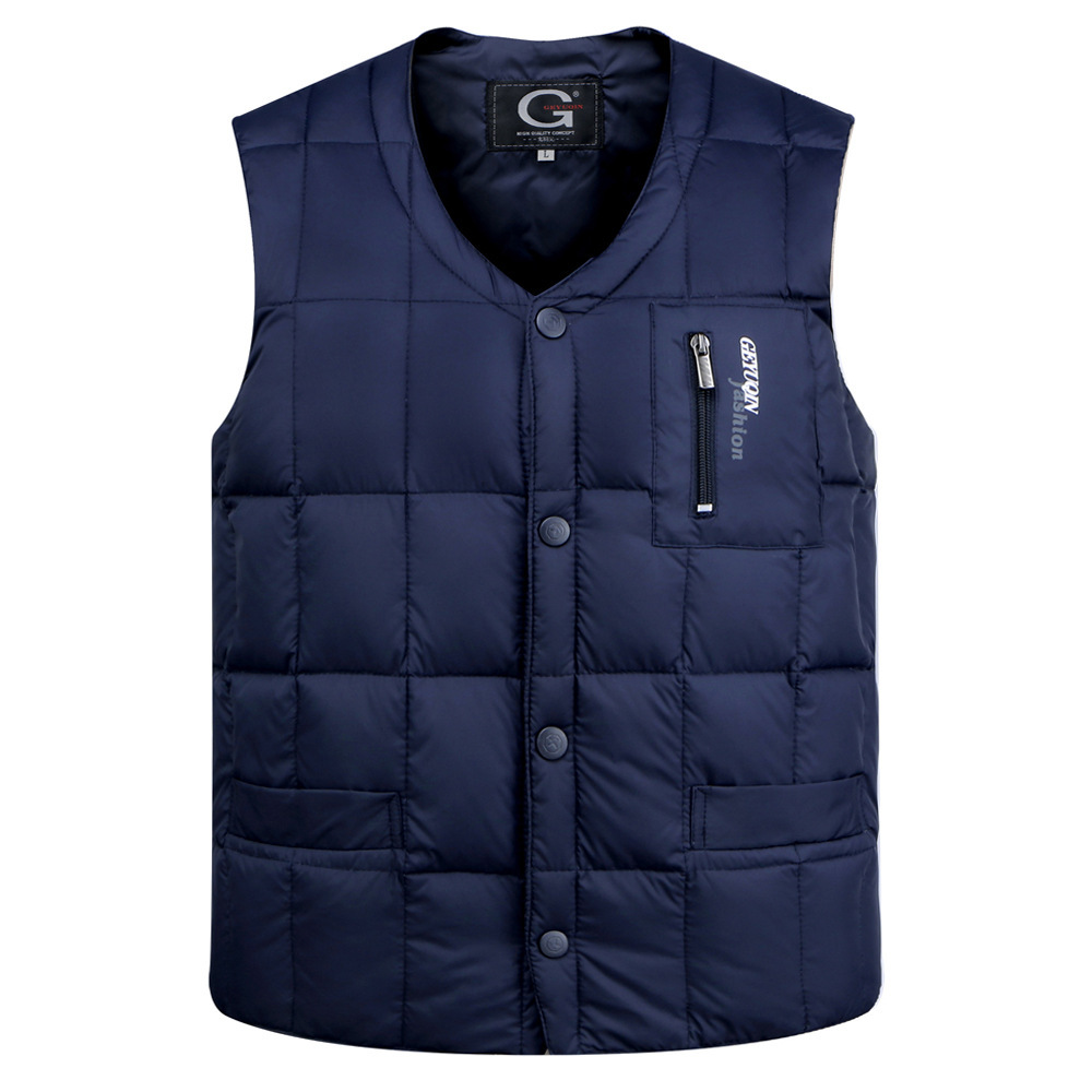 

2020 White Duck to Men Jacket Fall Hot Water-proof Water Button Down Light Casual Collection Male Zort, L0027 navy blue